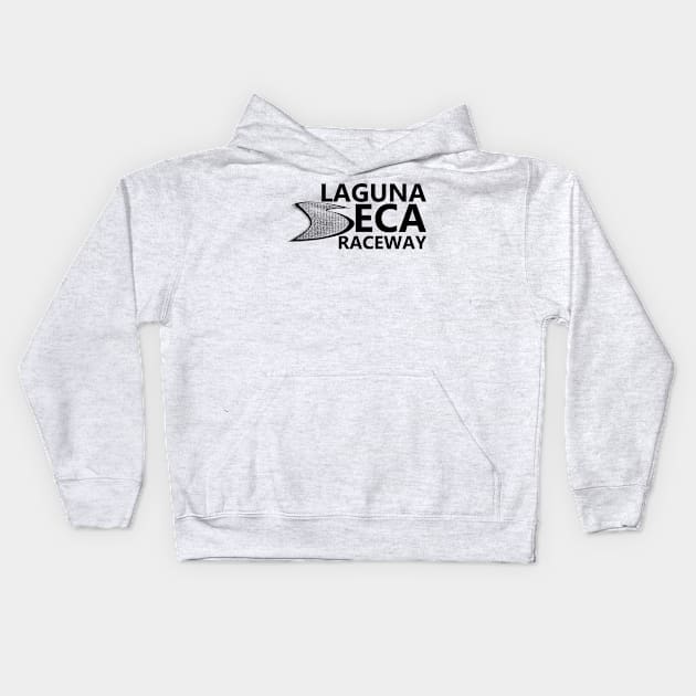 Laguna Seca Raceway Corkscrew Kids Hoodie by SteamboatJoe